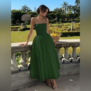 NWT Green Corset Dress